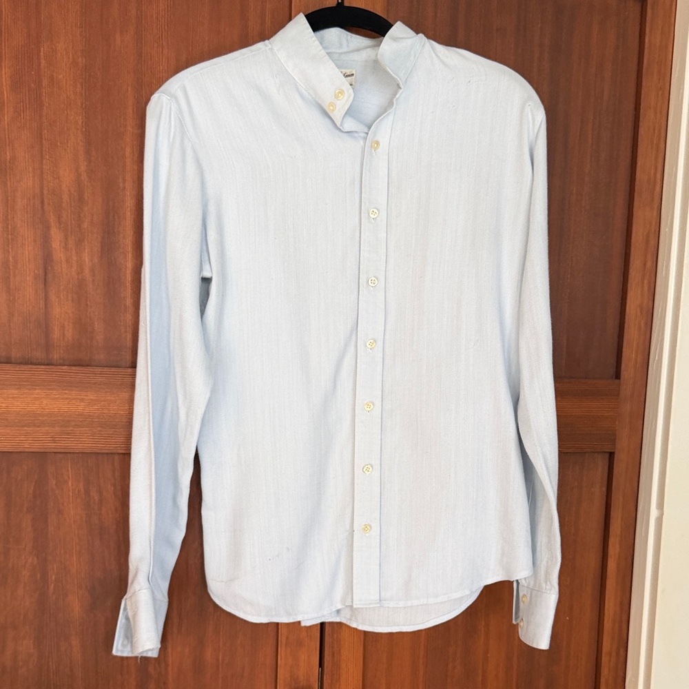 The Tailored Sportsman Light Blue Button-Down Long Sleeve Riding Shirt